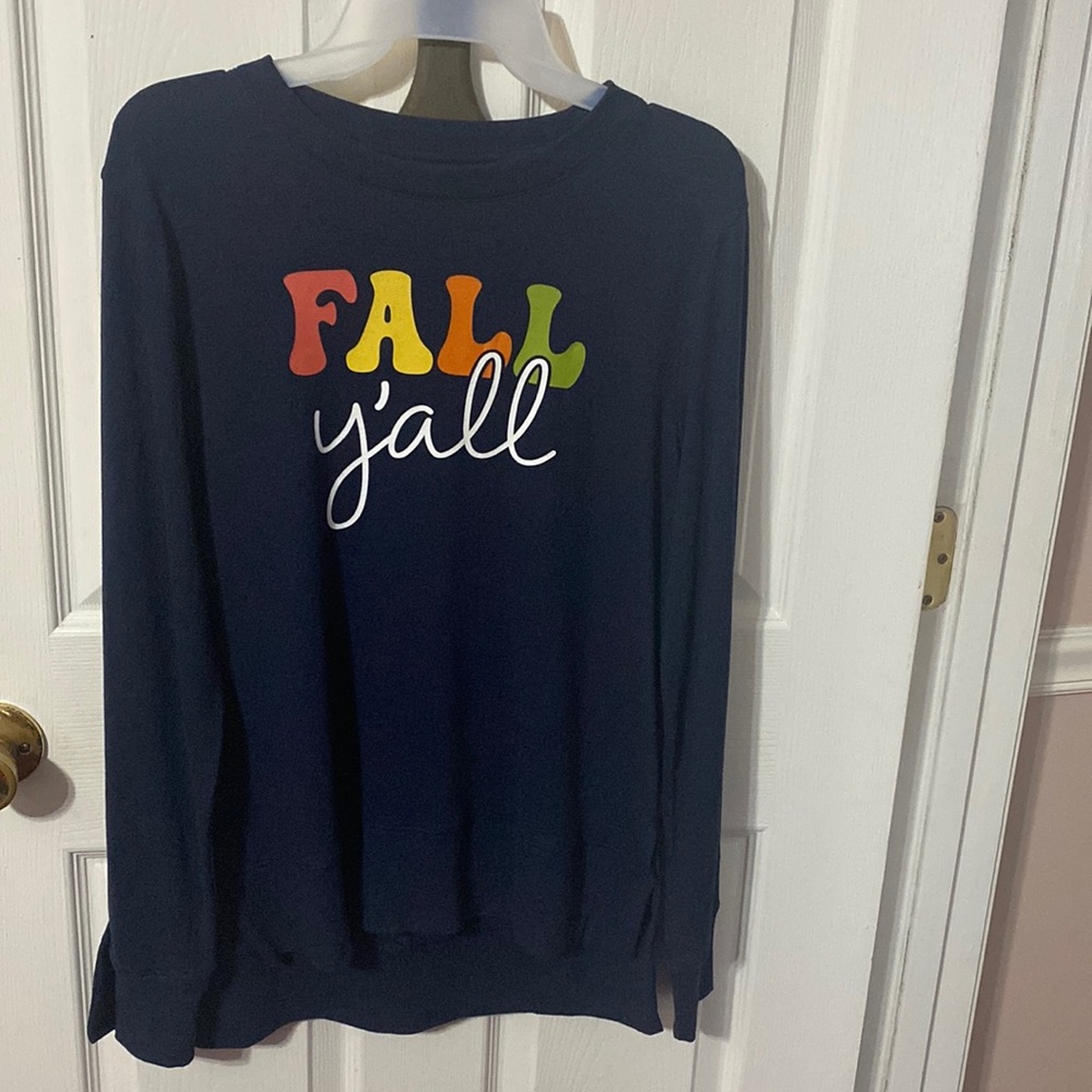 Positivi Tees “Fall y’all” long sleeve graphic tee shirt; size: Small(4-6)